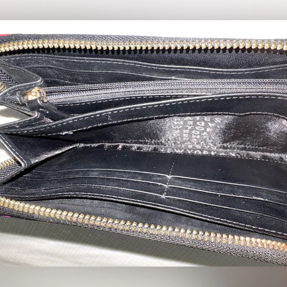 kate spade a Daycation Boho Black Floral Zip Around Large Wallet - Picture 6 of 8